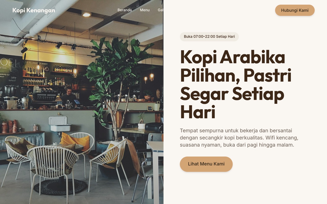 Kopi Kenangan website made with monpage