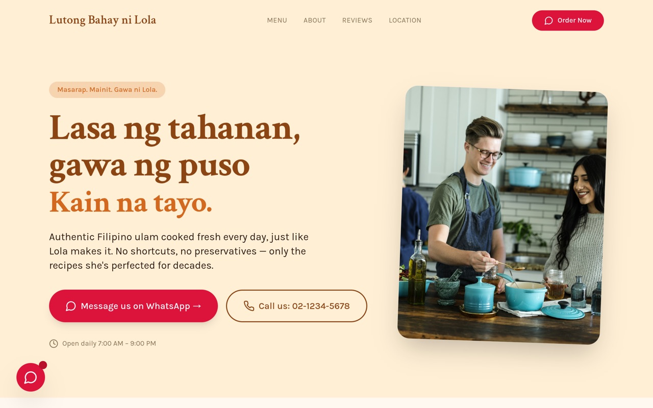 Lutong Bahay ni Lola website made with monpage